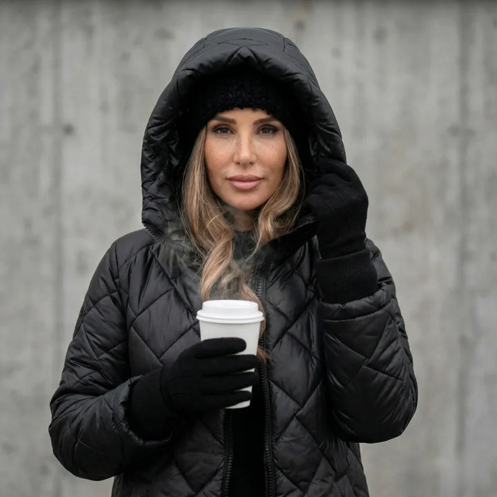 Claire | Quilted Hooded Long Coat