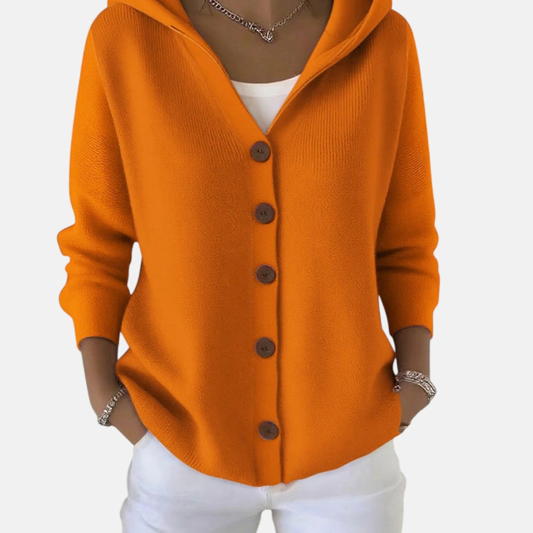 Zoé – Soft Hooded Knit Cardigan for Effortless Everyday Comfort